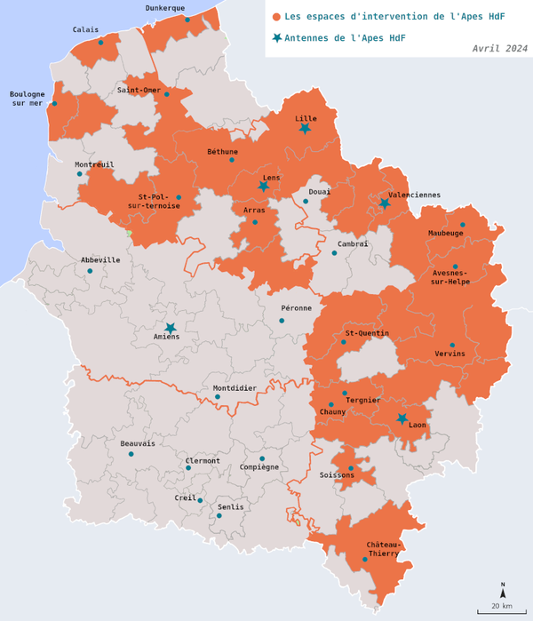 Carte de l'Apes en region